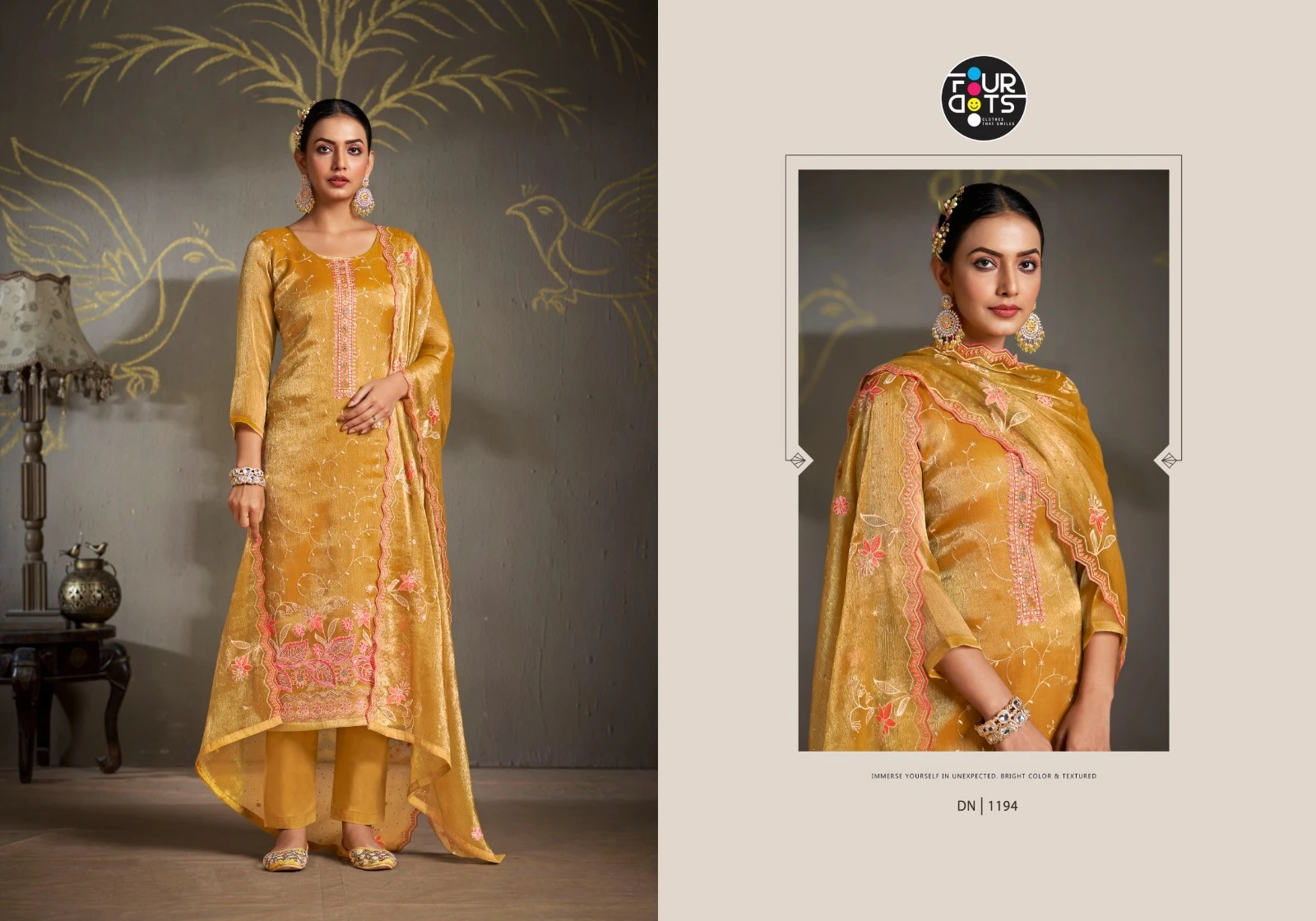 Fourdots Rahat Jimmy Chu Berberry Wholesale Fancy Salwar Suit Catalog — Wholesale Salwar Suits, Four Dots wholesale from Surat - Gallery Image 4